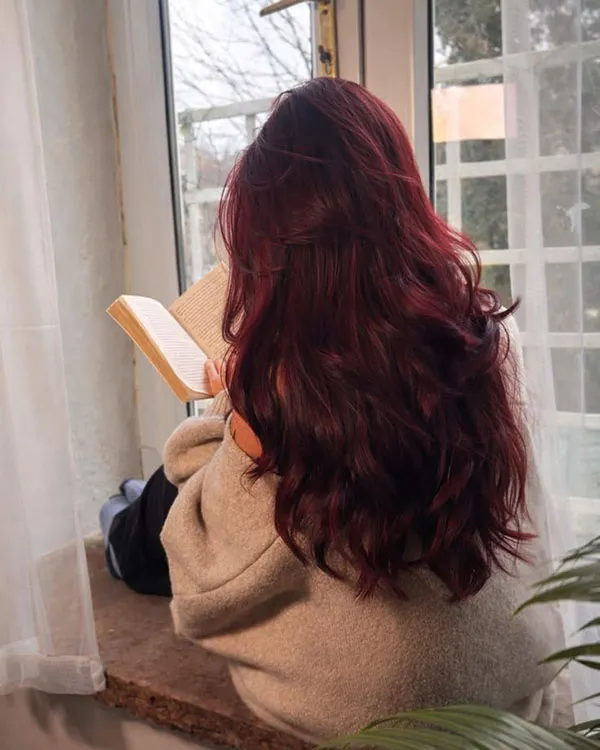 Dark cherry red hair color 24