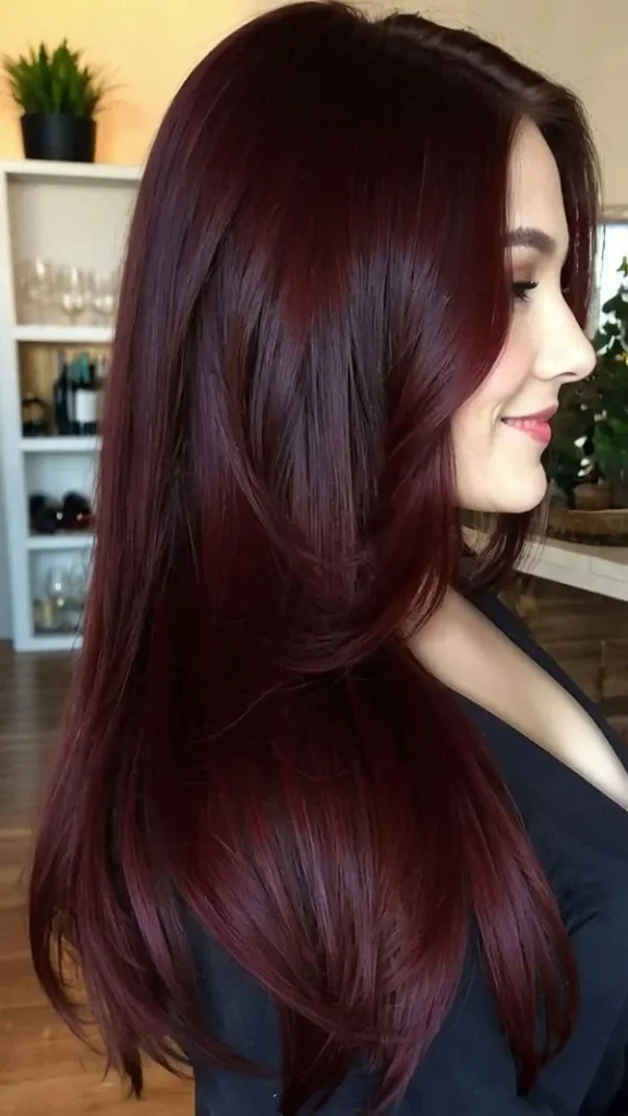 Dark cherry red hair color 25