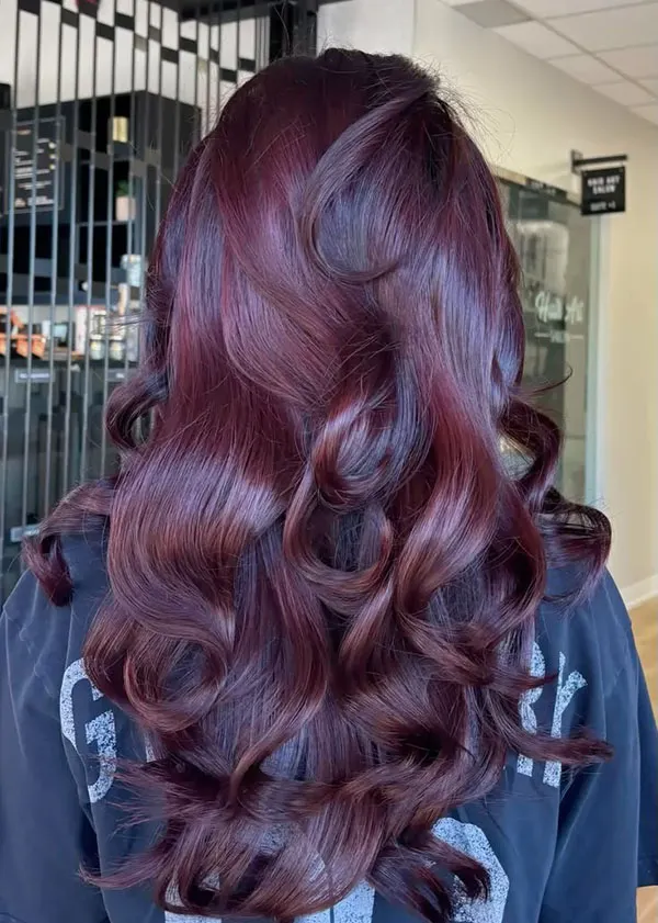 Dark cherry red hair color 29