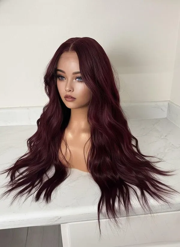 Dark cherry red hair color 4