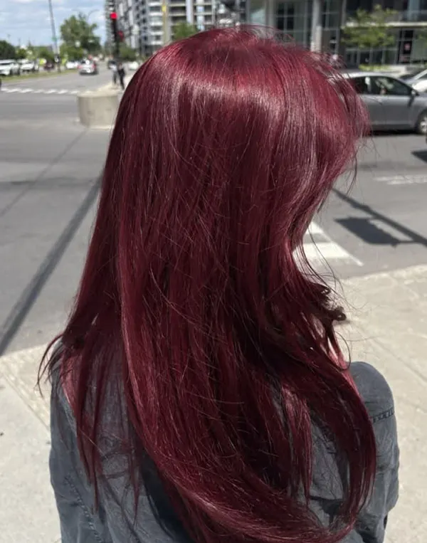 Dark cherry red hair color 5