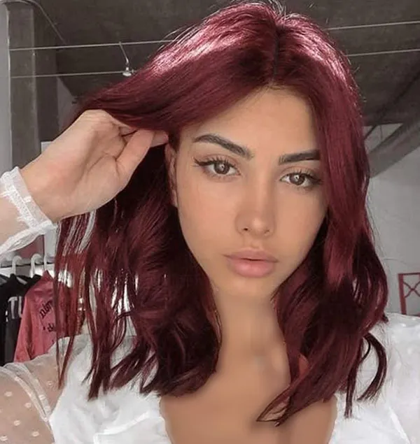 Dark cherry red hair color 6