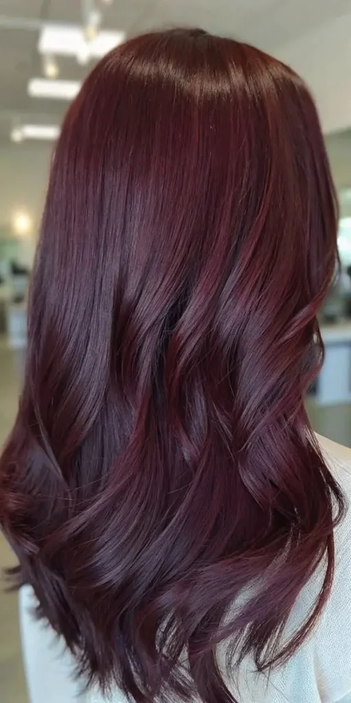 Dark cherry red hair color 9