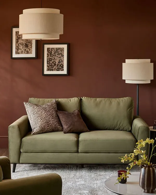 Olive Green Living Room Decor 1