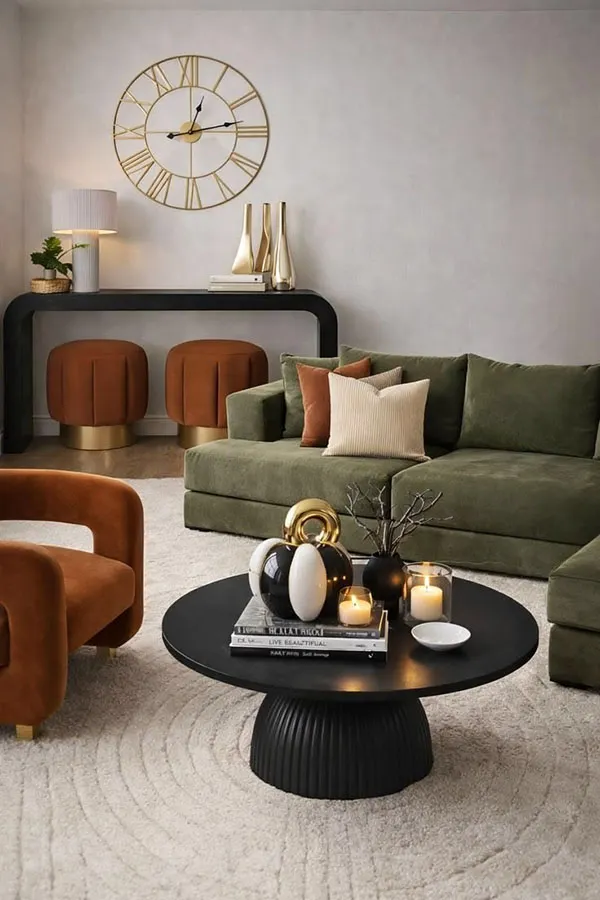 Olive Green Living Room Decor 10