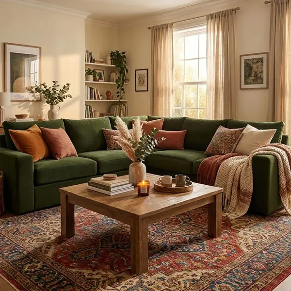Olive Green Living Room Decor 12