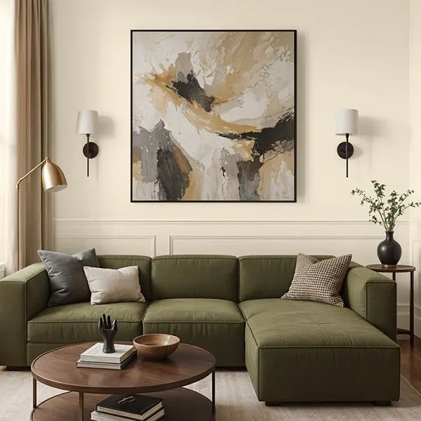 Olive Green Living Room Decor 14