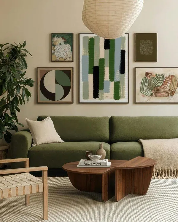 Olive Green Living Room Decor 19