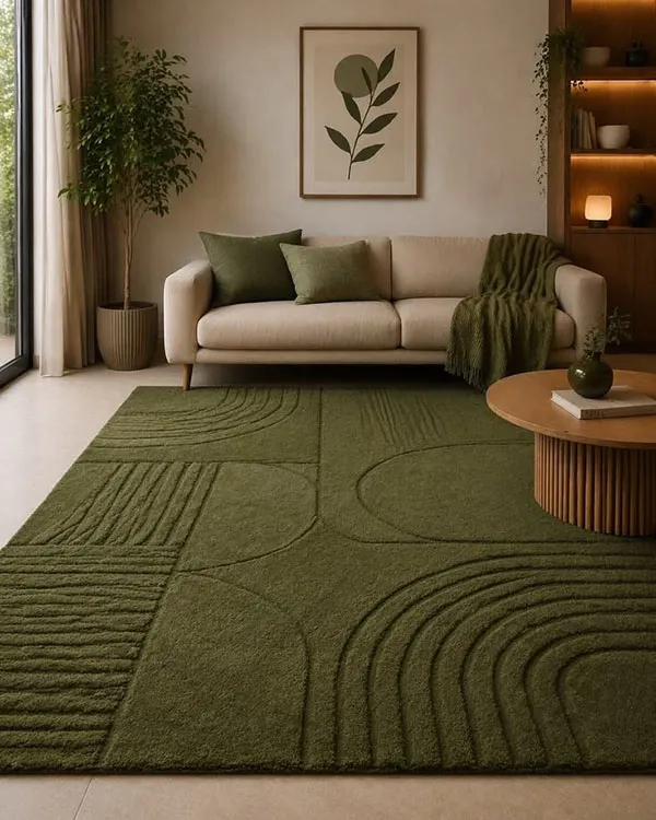 Olive Green Living Room Decor 25