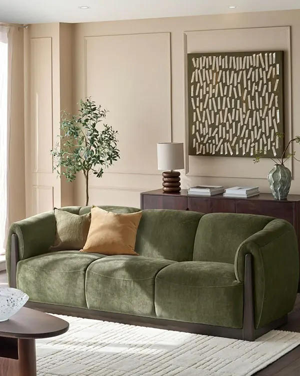 Olive Green Living Room Decor 6