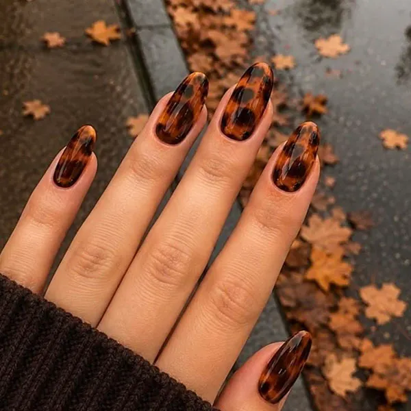 Tortoiseshell nail design 3