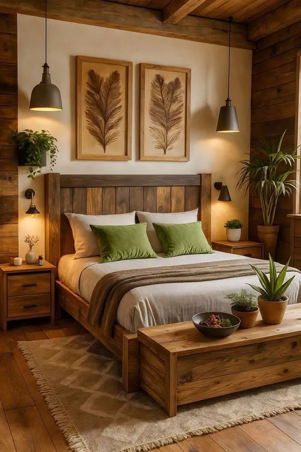 Warm and cozy bedroom decoration 13