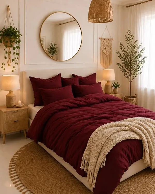Warm and cozy bedroom decoration 14