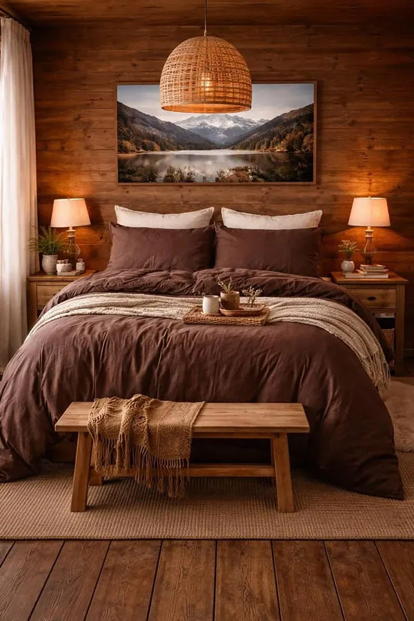 Warm and cozy bedroom decoration 23