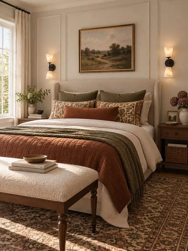 Warm and cozy bedroom decoration 28