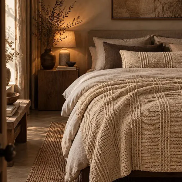 Warm and cozy bedroom decoration 32