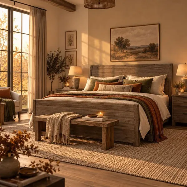 Warm and cozy bedroom decoration 8