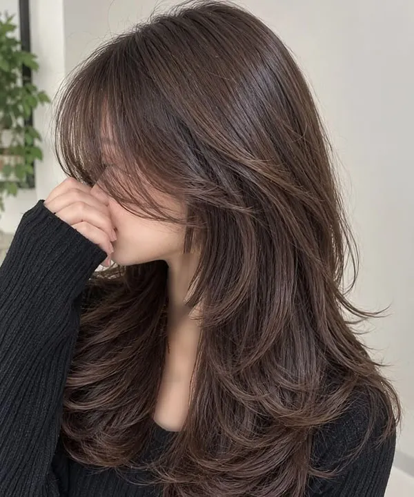 Wispy bangs hairstyle 13