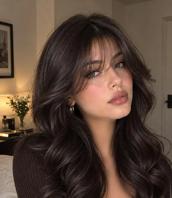 Wispy bangs hairstyle 17