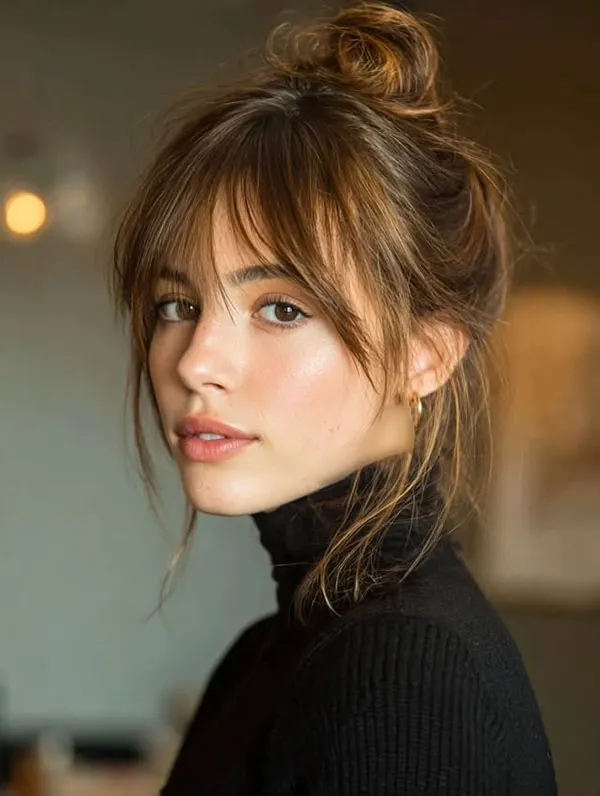 Wispy bangs hairstyle 19