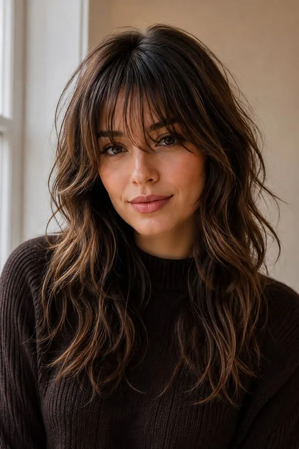 Wispy bangs hairstyle 3