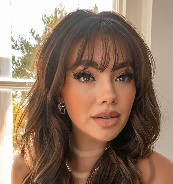 Wispy bangs hairstyle 30