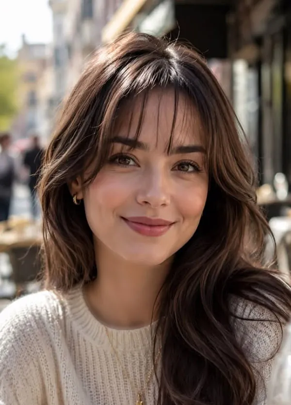 Wispy bangs hairstyle 7
