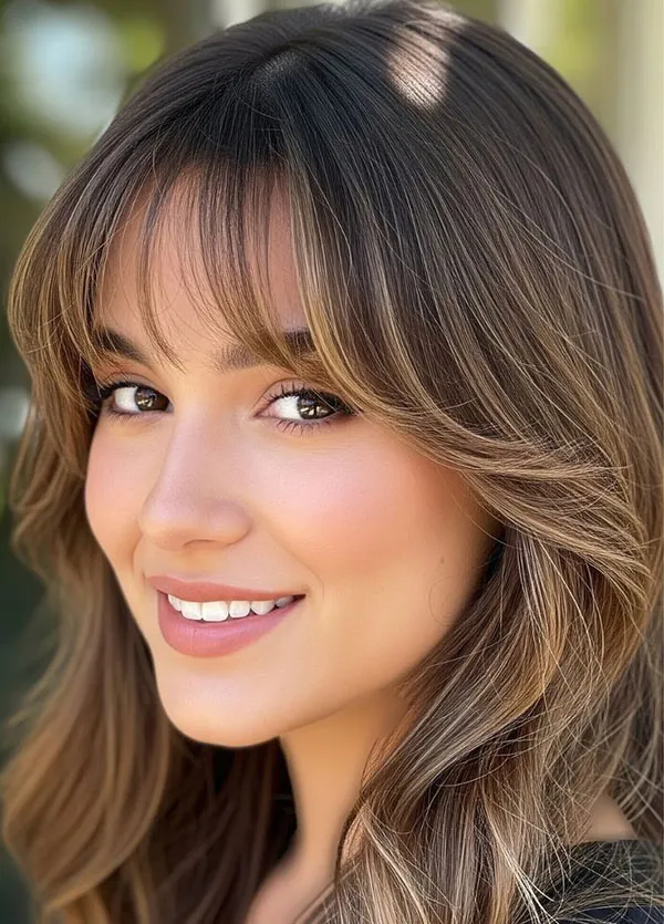 Wispy bangs hairstyle 8