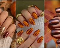 طرح ناخن کروم پاییزی