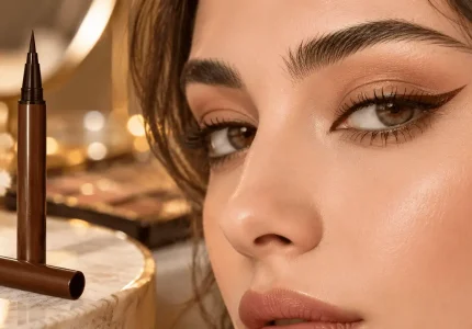 خط چشم قهوه‌ ای