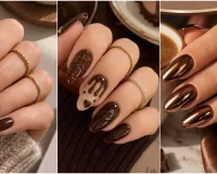 طرح ناخن شکلاتی