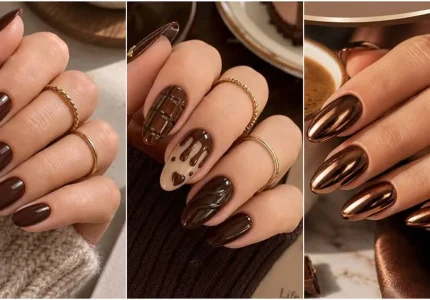 طرح ناخن شکلاتی