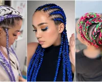 مدل بافت مو با موی رنگی دخترانه جدید