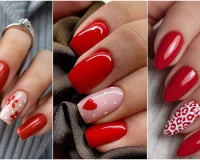 طراحی ناخن با لاک قرمز